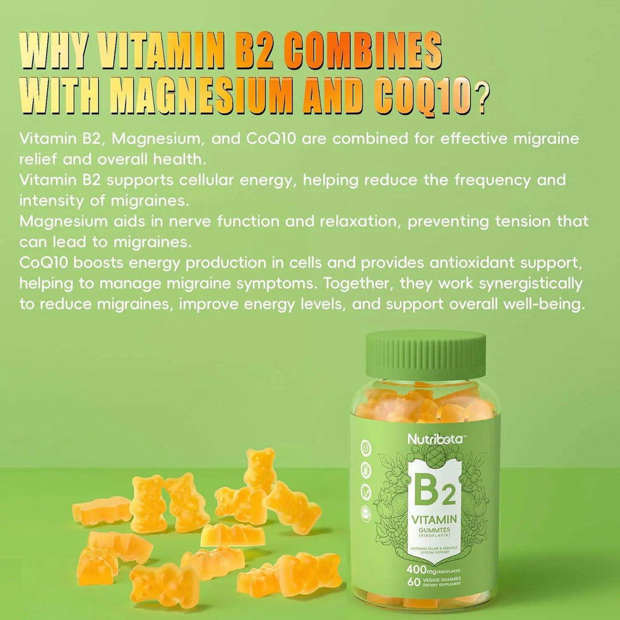 NUTRIBOTA - Nutribota Sugar Free Vitamin B2 Gummies 400Mg. 60 Gomitas 2 Pack - The Red Vitamin MX - Suplementos Alimenticios - {{ shop.shopifyCountryName }}