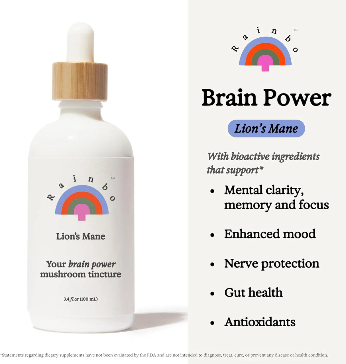 RAINBO - Rainbo Lion's Mane Mushroom Tincture 3.4 Fl.Oz. - The Red Vitamin MX - Suplementos Alimenticios - {{ shop.shopifyCountryName }}