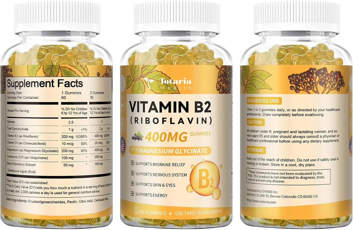 TOTARIA - Totaria Vitamin B2 Gummies 400Mg. 60 Gomitas - The Red Vitamin MX - Suplementos Alimenticios - {{ shop.shopifyCountryName }}