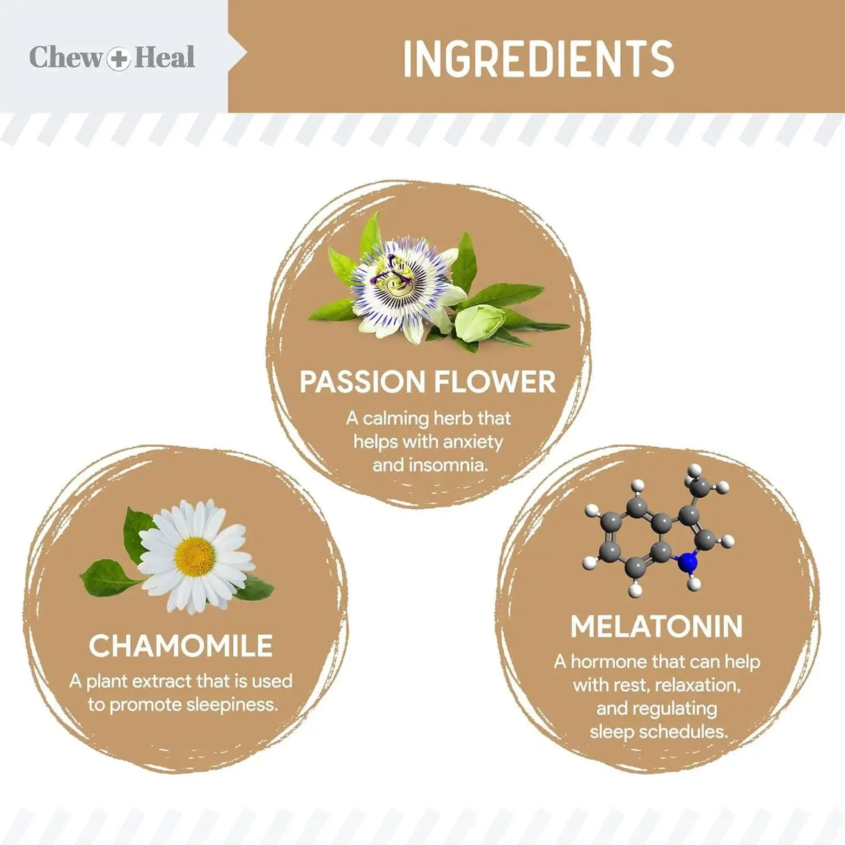 CHEW + HEAL - Chew + Heal Labs Calming Chews for Dogs Peanut Butter 60 Masticables - The Red Vitamin MX - Relajantes Para Perros - {{ shop.shopifyCountryName }}