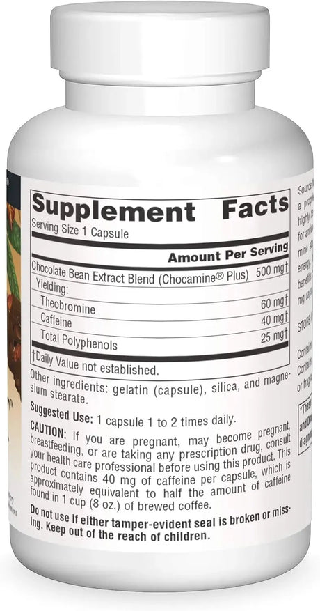 SOURCE NATURALS - Source Naturals ChocoLift 500Mg. Chocamine Plus Cocoa Extract 120 Capsulas - The Red Vitamin MX - Suplementos Alimenticios - {{ shop.shopifyCountryName }}