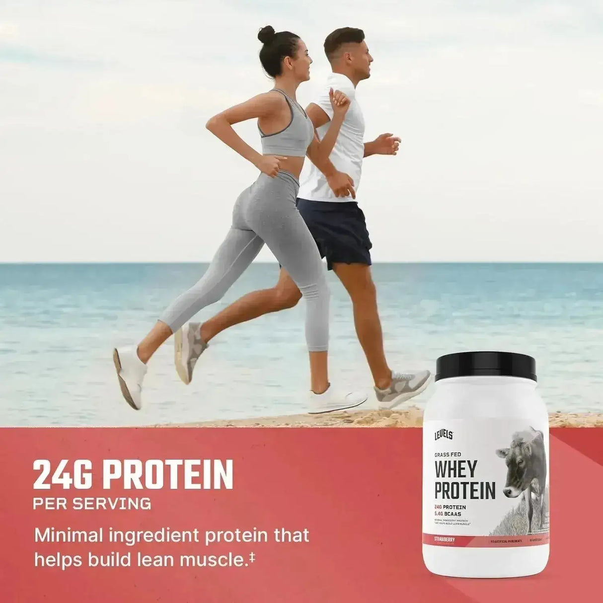 LEVELS - Levels Grass Fed Whey Protein Powder Strawberry 2Lb. - The Red Vitamin MX - Suplementos Alimenticios - {{ shop.shopifyCountryName }}