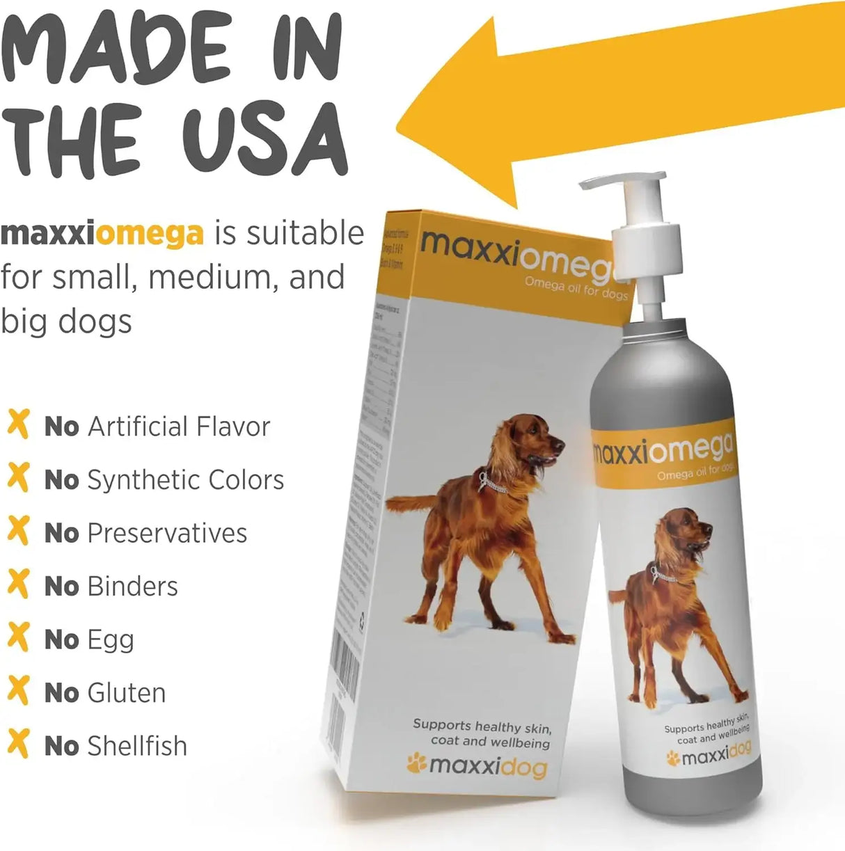 MAXXIPAWS - Maxxipaws Maxxiomega Omega 3, 6 & 9 Oil Supplement 10 Fl.Oz. - The Red Vitamin MX - Aceite De Pescado Para Perros - {{ shop.shopifyCountryName }}