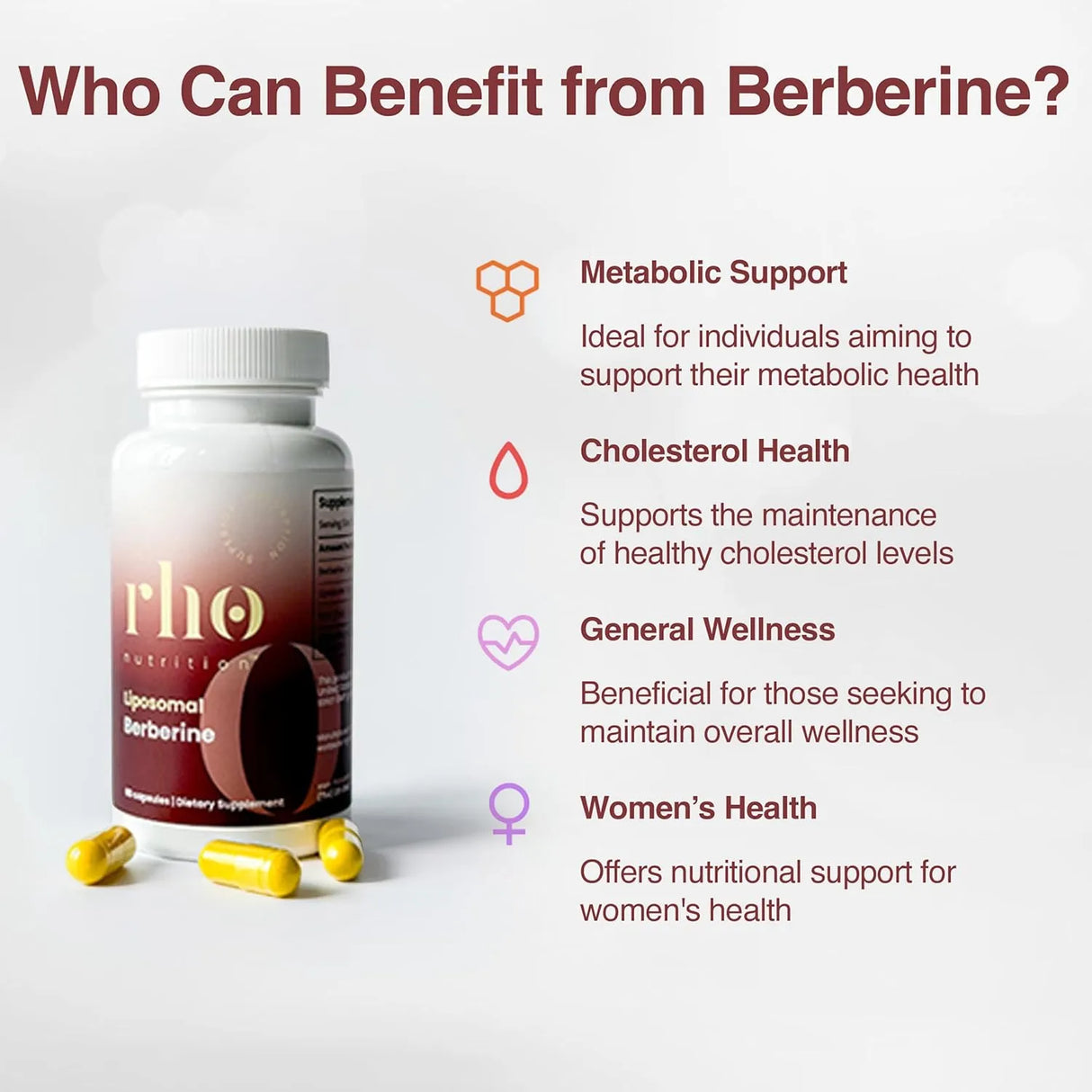 RHO NUTRITION - Rho Nutrition Liposomal Berberine 60 Capsulas - The Red Vitamin MX - Suplementos Alimenticios - {{ shop.shopifyCountryName }}