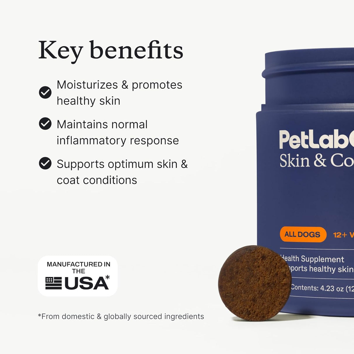 PetLab Co. Skin & Coat Chew 30 Masticables