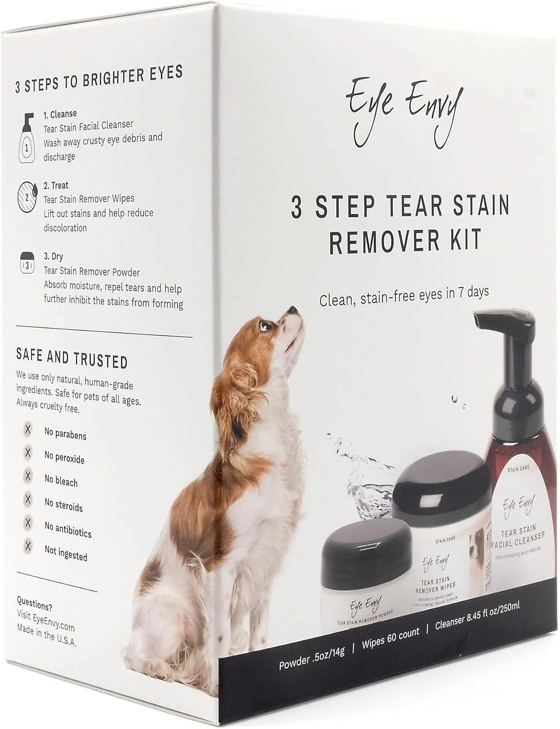 EYE ENVY - Eye Envy 3 Step Tear Stain Remover Kit for Dogs - The Red Vitamin MX - Cuidado De Los Ojos De Los Perros - {{ shop.shopifyCountryName }}