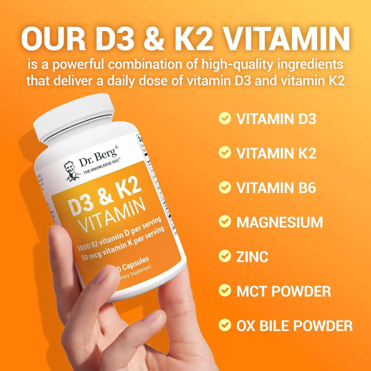DR. BERG - Dr. Berg D3 K2 Vitamin 60 Capsulas - The Red Vitamin MX - Suplementos Alimenticios - {{ shop.shopifyCountryName }}