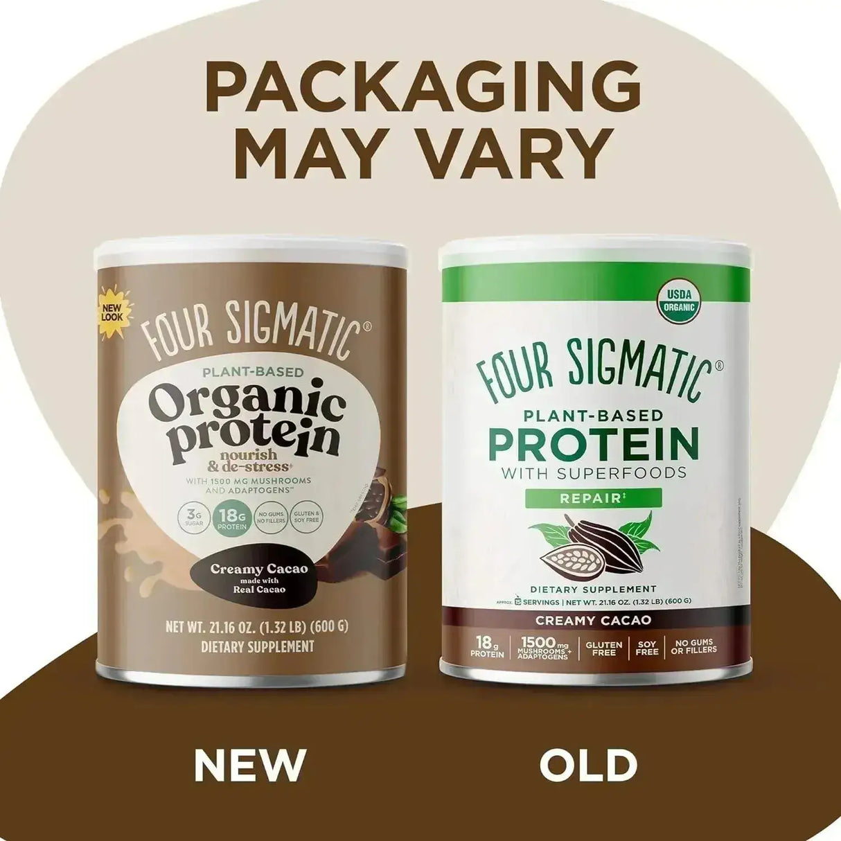 FOUR SIGMATIC - Four Sigmatic Organic Vegan Protein Powder Creamy Cacao 600Gr. - The Red Vitamin MX - Suplementos Alimenticios - {{ shop.shopifyCountryName }}