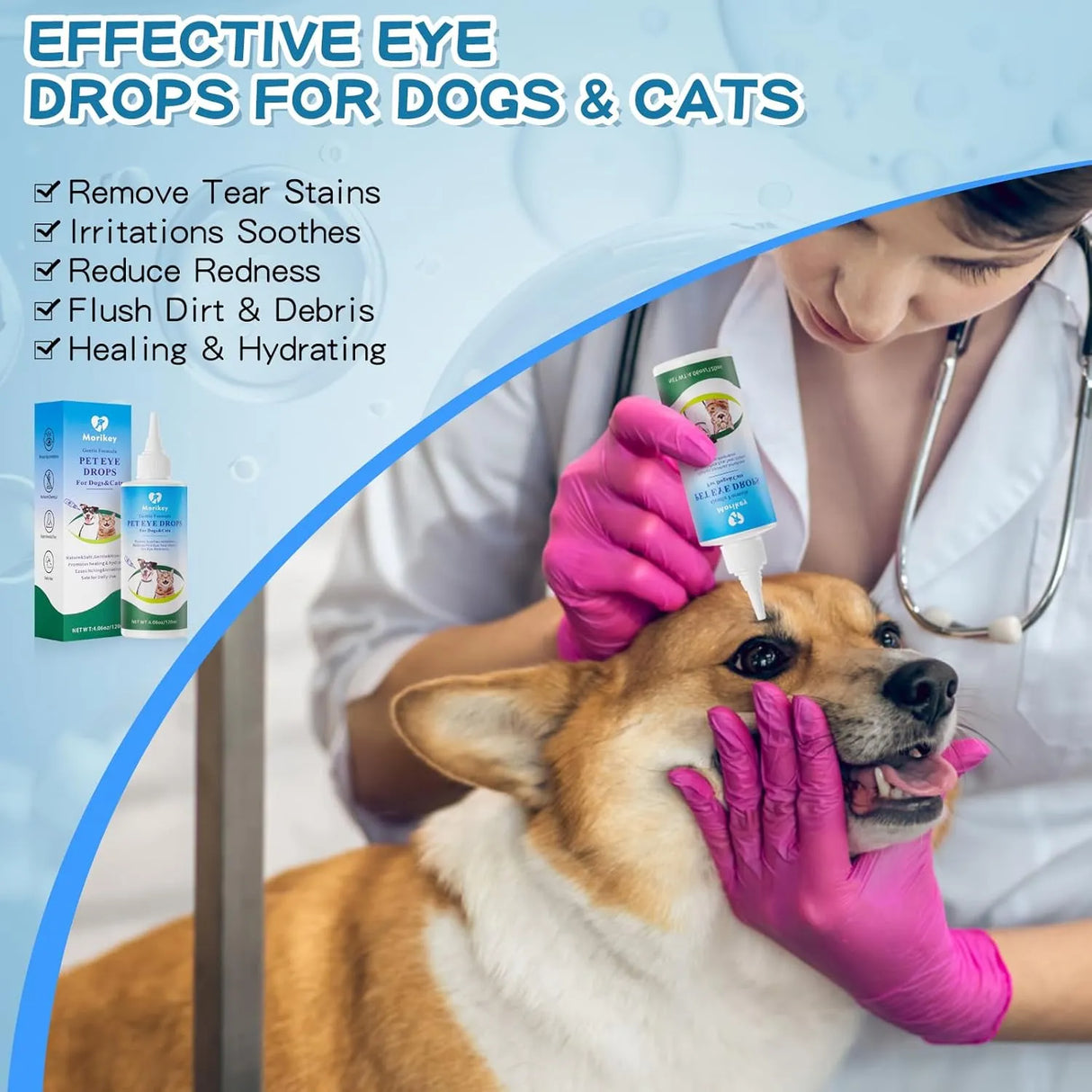 MORIKEY - Morikey Pet Eye Drops 120Ml. - The Red Vitamin MX - Cuidado De Los Ojos De Los Perros - {{ shop.shopifyCountryName }}
