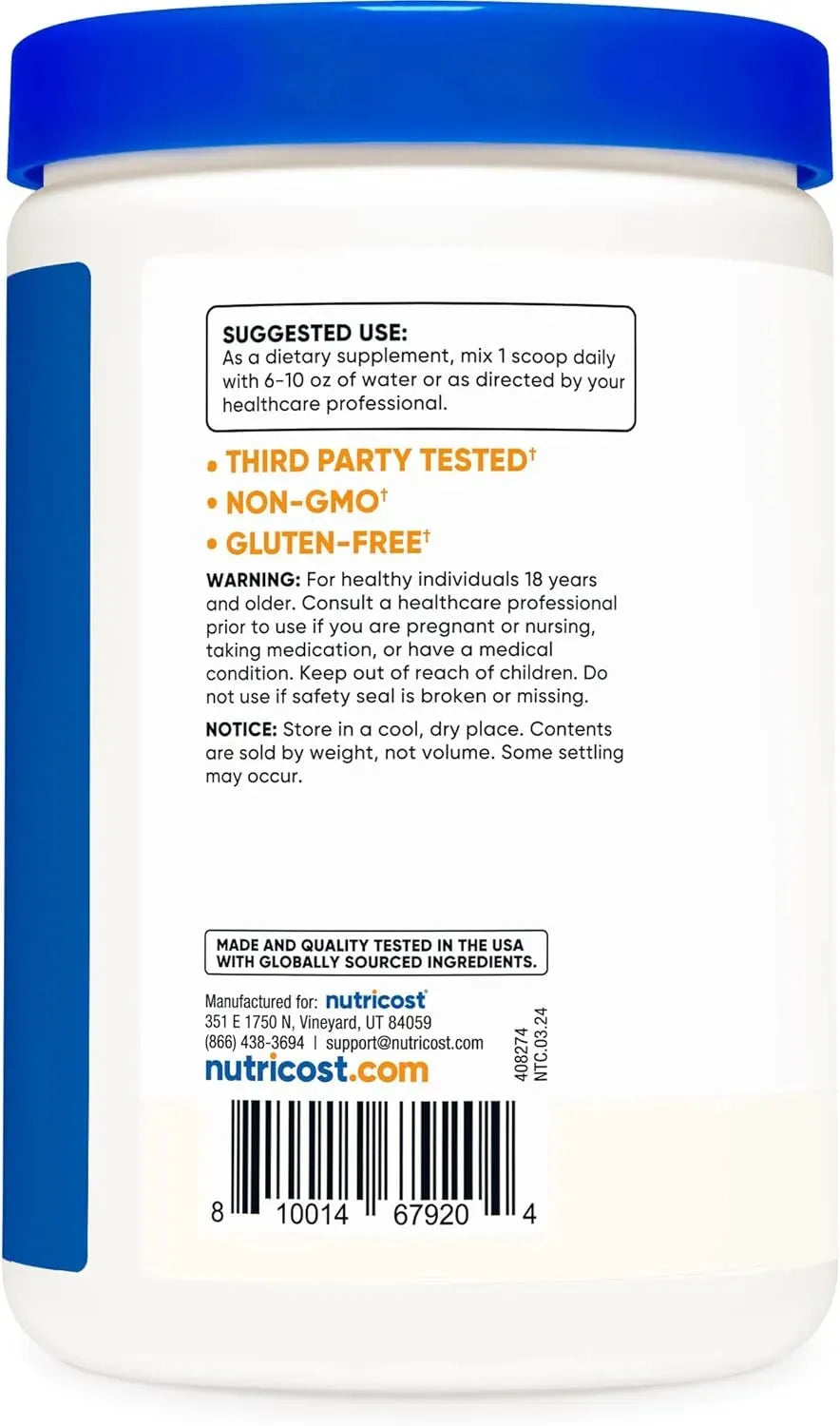 NUTRICOST - Nutricost D-Ribose Powder 500Gr. - The Red Vitamin MX - Suplementos Alimenticios - {{ shop.shopifyCountryName }}