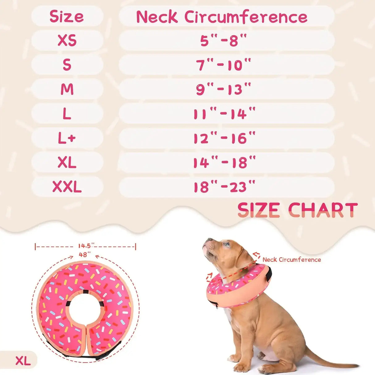 SUPET - Supet Inflatable Dog Cone Collar Alternative After Surgery XLARGE Neck 14"-18" - The Red Vitamin MX - Collares y Conos De Recuperación Para Perros - {{ shop.shopifyCountryName }}