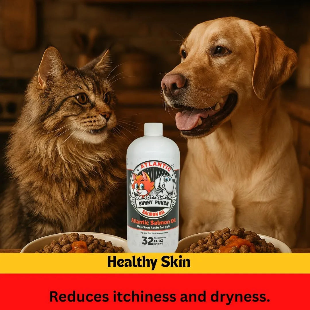 BUNNY PUNCH - BUNNY PUNCH Salmon Oil for Dogs & Cats 32 Fl.Oz. - The Red Vitamin MX - Aceite De Pescado Para Perros - {{ shop.shopifyCountryName }}