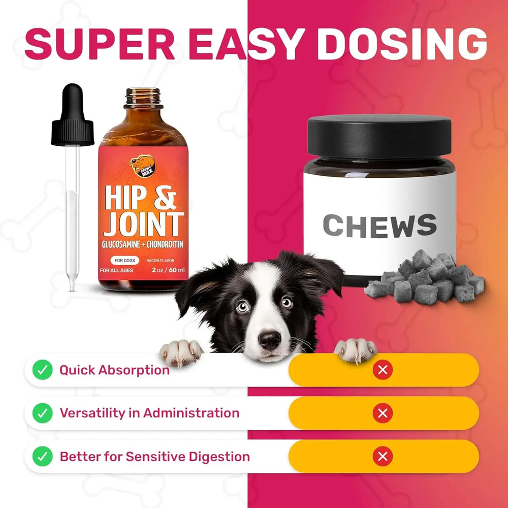 CHEWY MAX - Chewy Max Hip and Joint Supplement 2 Fl.Oz. - The Red Vitamin MX - Cuidado De Cadera Y Articulaciones Para Perros - {{ shop.shopifyCountryName }}