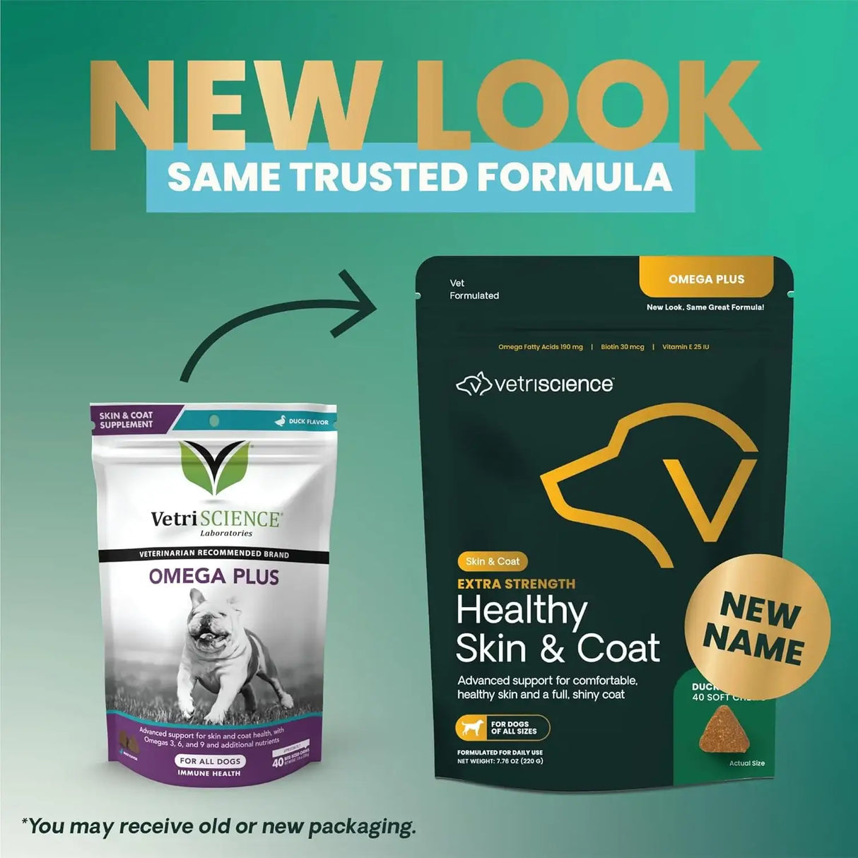 VETRISCIENCE - VetriScience Extra Strength Healthy Skin & Coat Chews Omega Plus 40 Masticables - The Red Vitamin MX - Aceite De Pescado Para Perros - {{ shop.shopifyCountryName }}