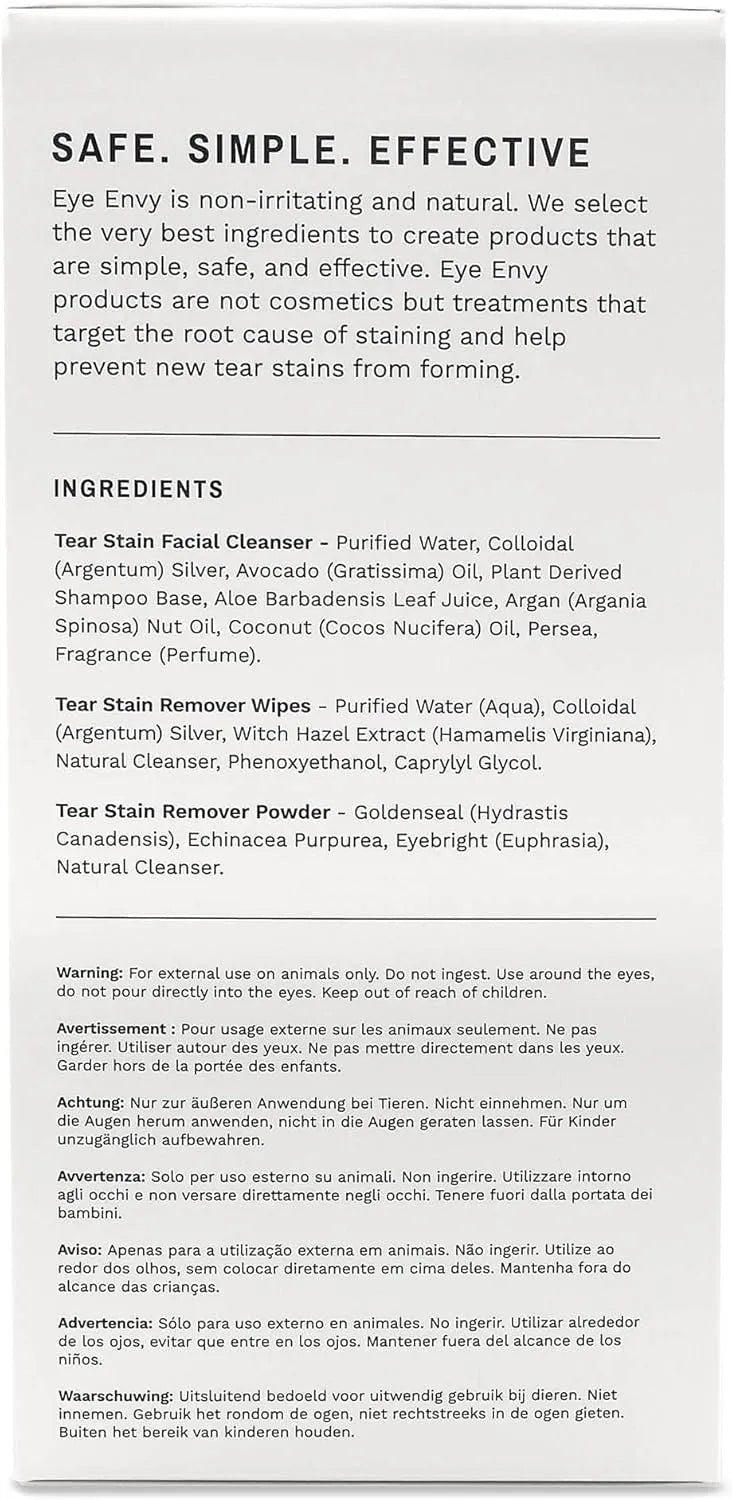 EYE ENVY - Eye Envy 3 Step Tear Stain Remover Kit for Dogs - The Red Vitamin MX - Cuidado De Los Ojos De Los Perros - {{ shop.shopifyCountryName }}
