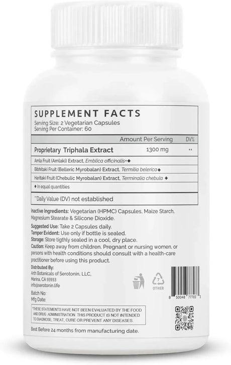 ARTH BOTANICALS - Arth Botanicals Triphala 60 Capsulas - The Red Vitamin MX - Suplementos Alimenticios - {{ shop.shopifyCountryName }}