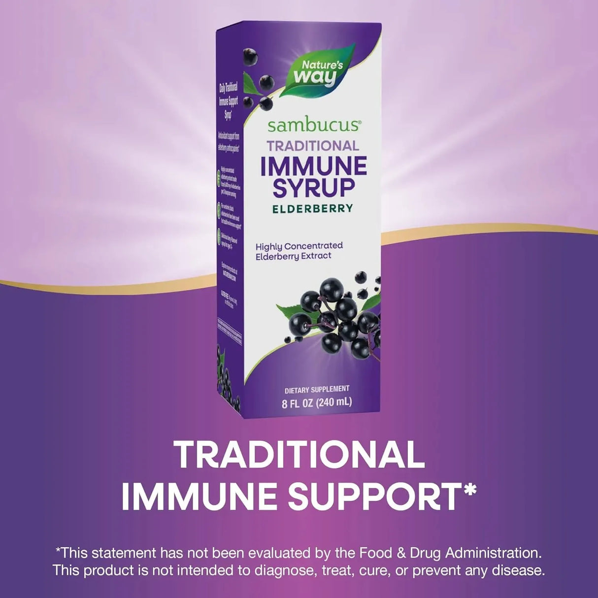 NATURE'S WAY - Nature’s Way Sambucus Elderberry Traditional Immune Syrup 8 Fl.Oz. - The Red Vitamin MX - Suplementos Alimenticios - {{ shop.shopifyCountryName }}