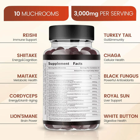 VEGAVERO - Vegavero Mushroom Gummies 10x Mushroom Blend 90 Gomitas - The Red Vitamin MX - Suplementos Alimenticios - {{ shop.shopifyCountryName }}