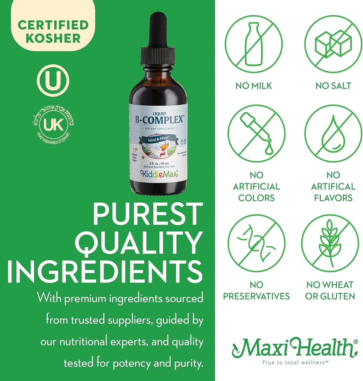 MAXI HEALTH - Maxi Health Liquid Vitamin B Complex Raspberry 2 Fl.Oz. - The Red Vitamin MX - Suplementos Alimenticios - {{ shop.shopifyCountryName }}