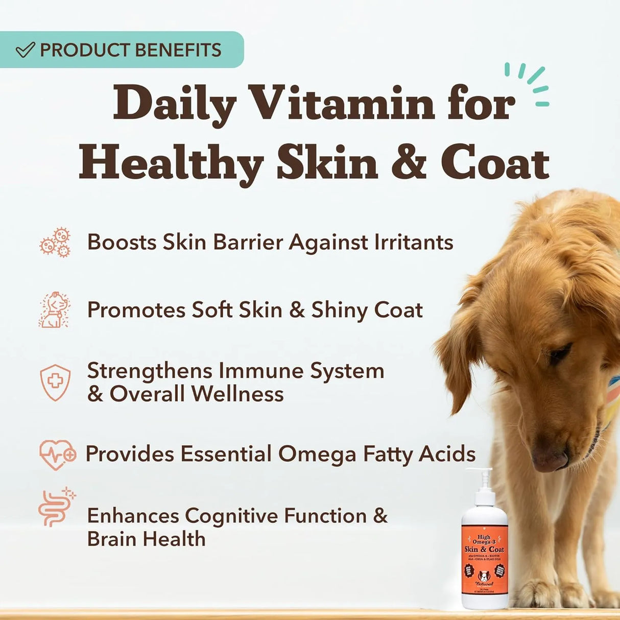 NATURAL DOG - Natural Dog Company Skin & Coat Oil 16 Fl.Oz. - The Red Vitamin MX - Aceite De Pescado Para Perros - {{ shop.shopifyCountryName }}