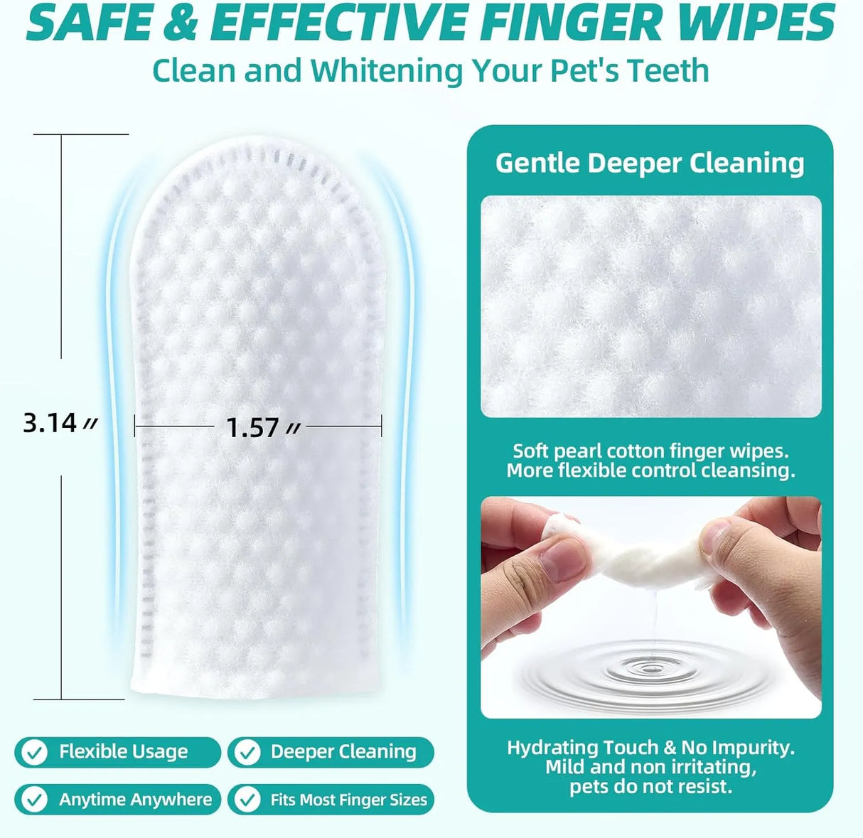 ANTONDOLL - ANTONDOLL Ear Finger Wipes for Dogs & Cats 50 Toallitas - The Red Vitamin MX - Cuidado Del Oído De Perros - {{ shop.shopifyCountryName }}