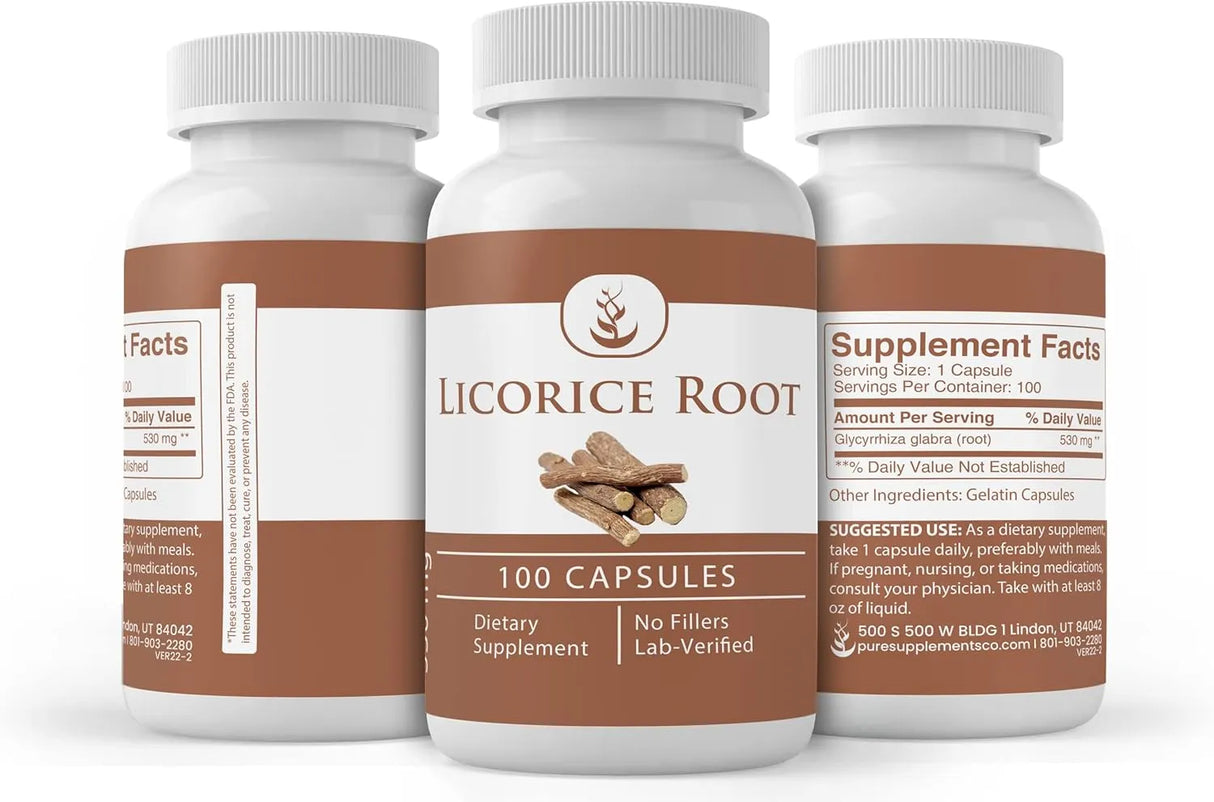 PURE ORIGINAL INGREDIENTS - Pure Original Ingredients Licorice Root Extract 100 Capsulas - The Red Vitamin MX - Suplementos Alimenticios - {{ shop.shopifyCountryName }}
