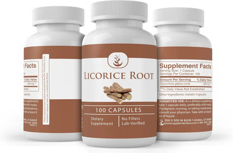 PURE ORIGINAL INGREDIENTS - Pure Original Ingredients Licorice Root Extract 100 Capsulas - The Red Vitamin MX - Suplementos Alimenticios - {{ shop.shopifyCountryName }}