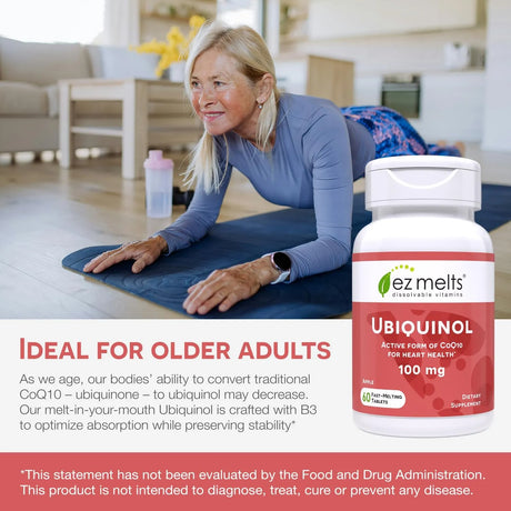 EZ MELTS - EZ Melts Dissolvable Ubiquinol 100Mg. 60 Tabletas - The Red Vitamin MX - Suplementos Alimenticios - {{ shop.shopifyCountryName }}