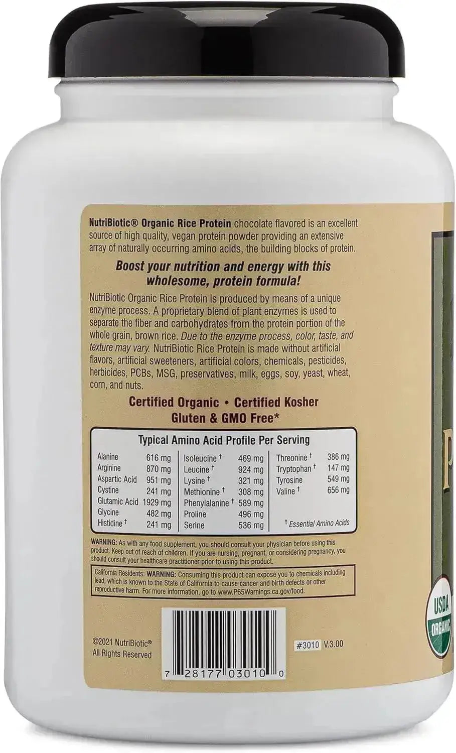 NUTRIBIOTIC - NutriBiotic Certified Organic Rice Protein Chocolate 650Gr. - The Red Vitamin MX - Suplementos Alimenticios - {{ shop.shopifyCountryName }}