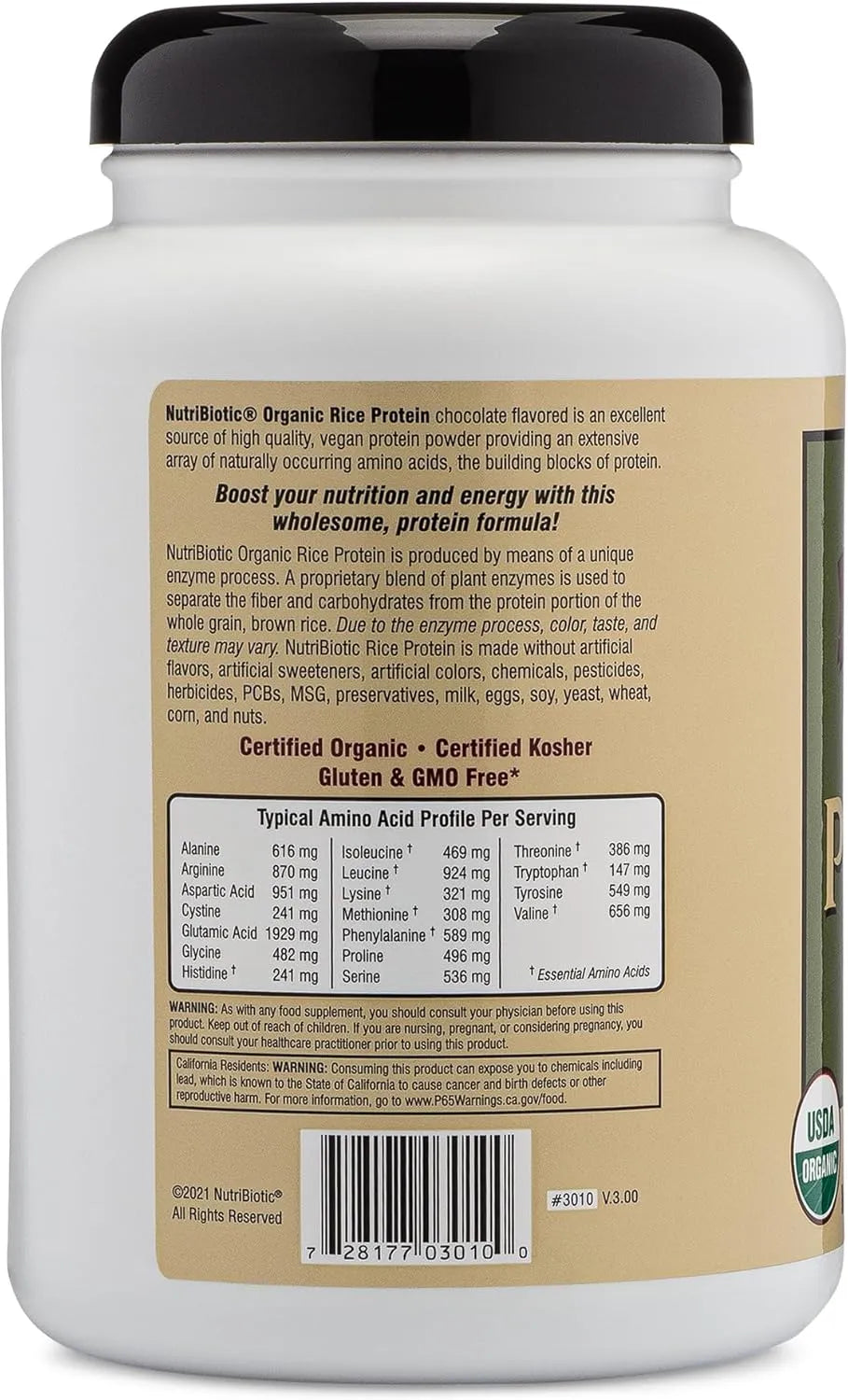 NUTRIBIOTIC - NutriBiotic Certified Organic Rice Protein Chocolate 650Gr. - The Red Vitamin MX - Suplementos Alimenticios - {{ shop.shopifyCountryName }}