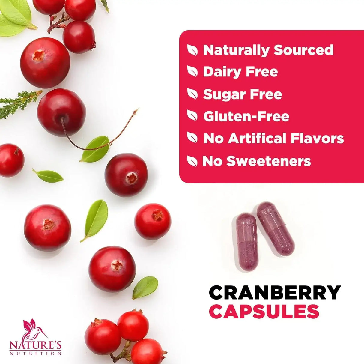 NATURE'S NUTRITION - Nature's Nutrition Cranberry + Vitamin C 120 Capsulas - The Red Vitamin MX - Suplementos Alimenticios - {{ shop.shopifyCountryName }}