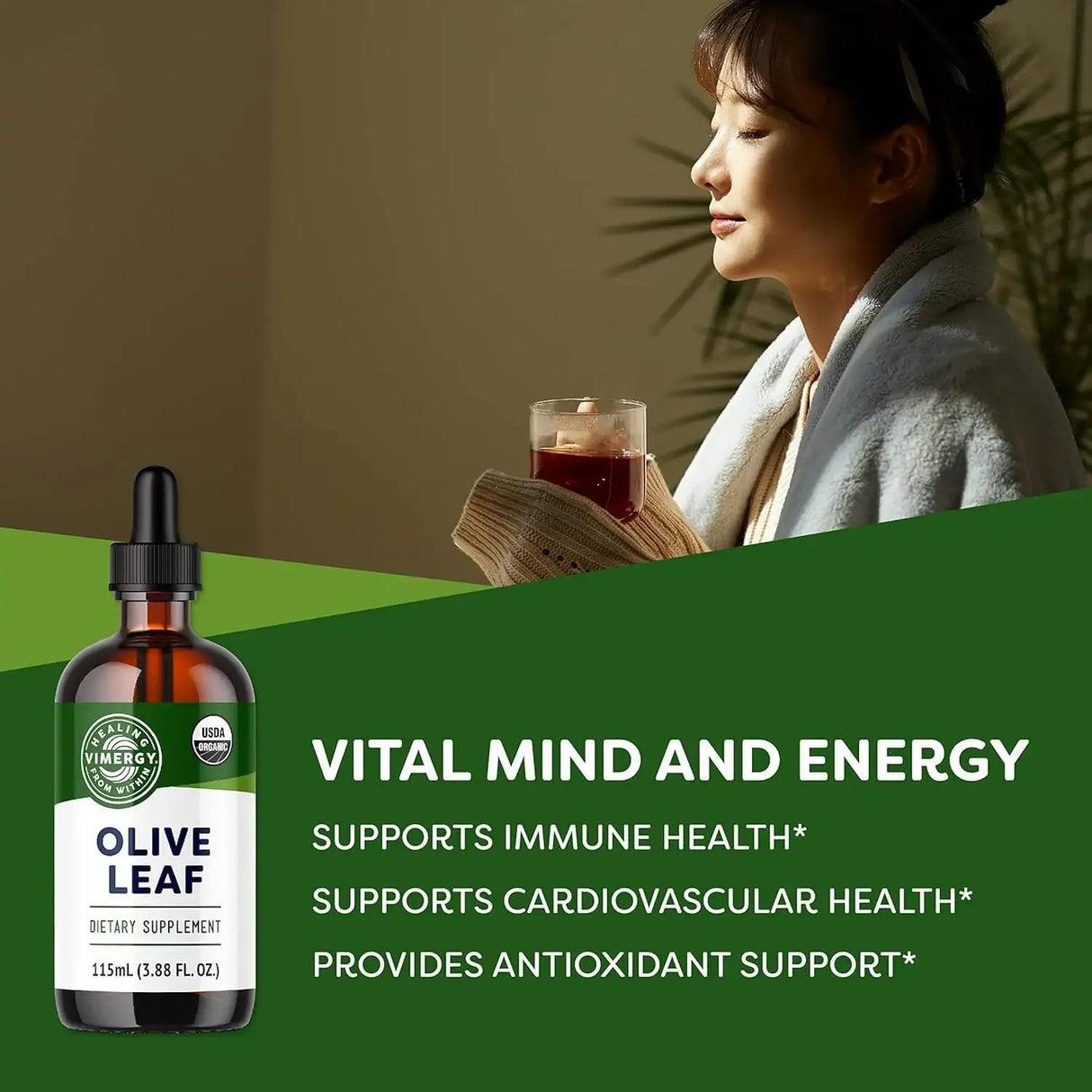 VIMERGY - Vimergy Olive Leaf Supports Immune Health 115Ml. - The Red Vitamin MX - Suplementos Alimenticios - {{ shop.shopifyCountryName }}