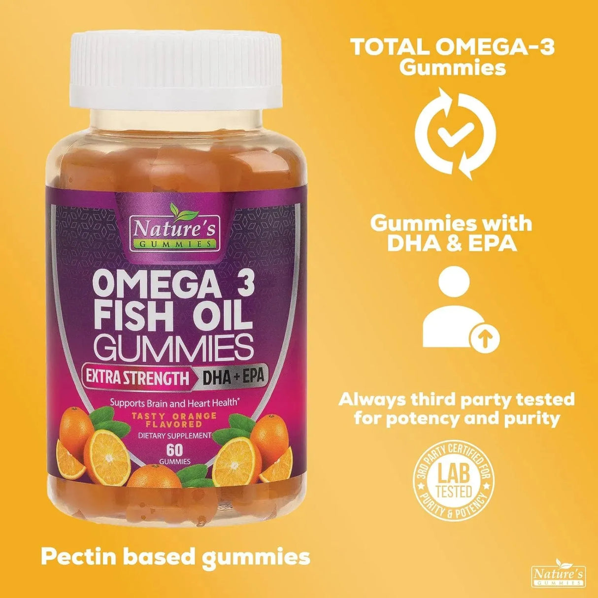 NATURE'S NUTRITION - Nature's Nutrition Omega 3 Fish Oil Gummies 60 Gomitas - The Red Vitamin MX - Suplementos Alimenticios - {{ shop.shopifyCountryName }}