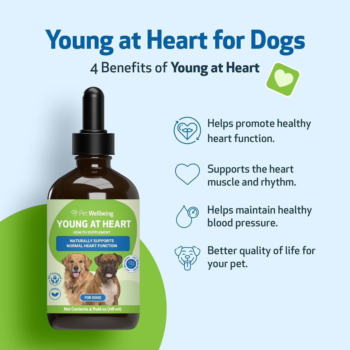Pet Wellbeing Young at Heart for Dogs 4 Fl.Oz.