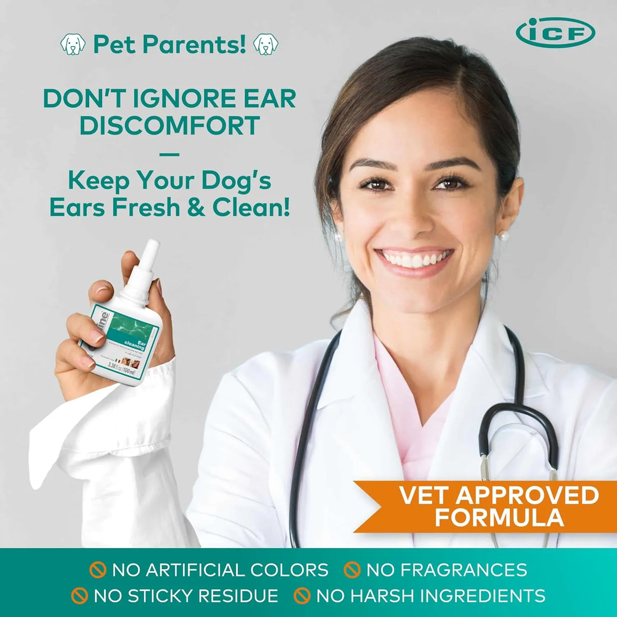 ICF - ICF Otodine Dog Ear Cleaner 100Ml. - The Red Vitamin MX - Cuidado Del Oído De Perros - {{ shop.shopifyCountryName }}