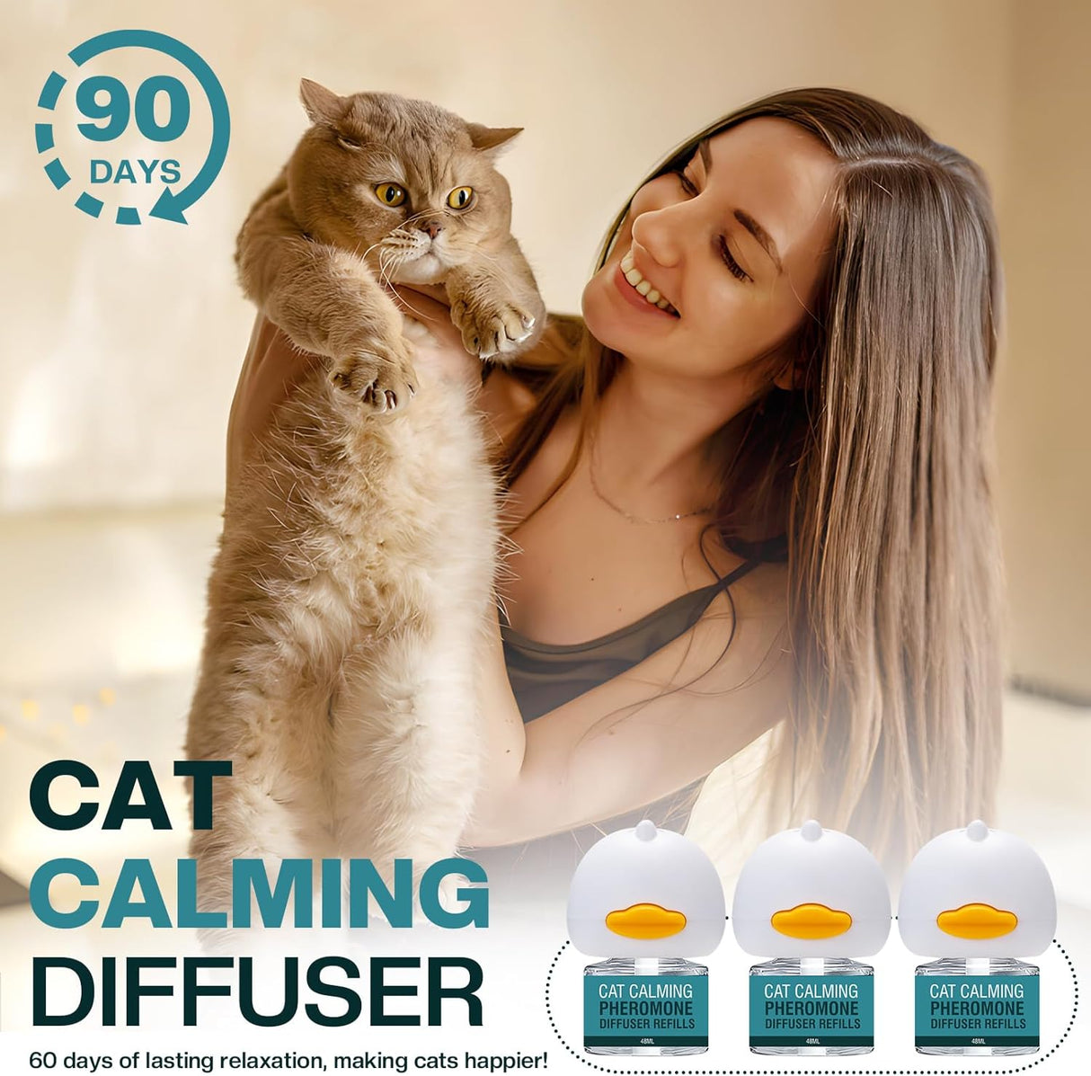 LIWENQI Cat Calming Diffuser 6 in 1 Multicat Calming Pheromones Kit