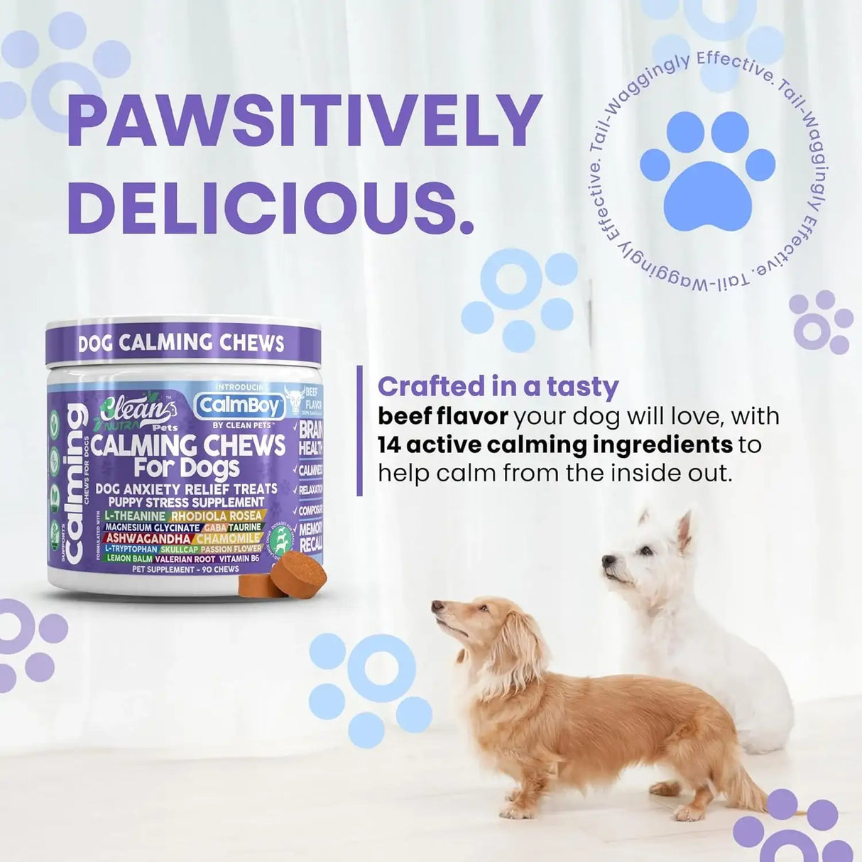 CLEAN NUTRACEUTICALS - Clean Nutraceuticals Clean Nutra Calming Chews for Dogs 90 Masticables - The Red Vitamin MX - Relajantes Para Perros - {{ shop.shopifyCountryName }}