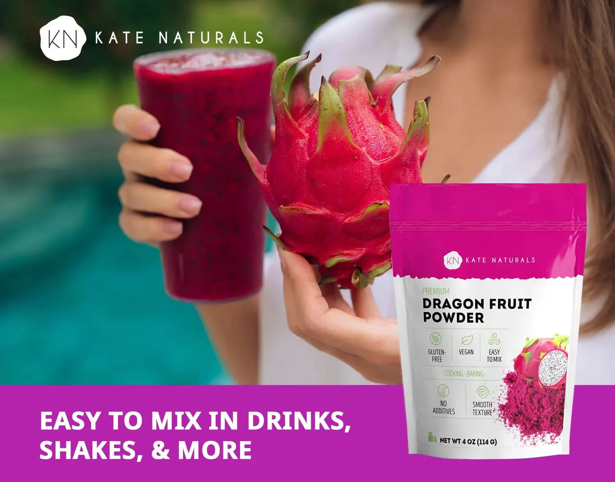 KATE NATURALS - Kate Naturals Dragon Fruit Powder 114Gr. - The Red Vitamin MX - Suplementos Alimenticios - {{ shop.shopifyCountryName }}