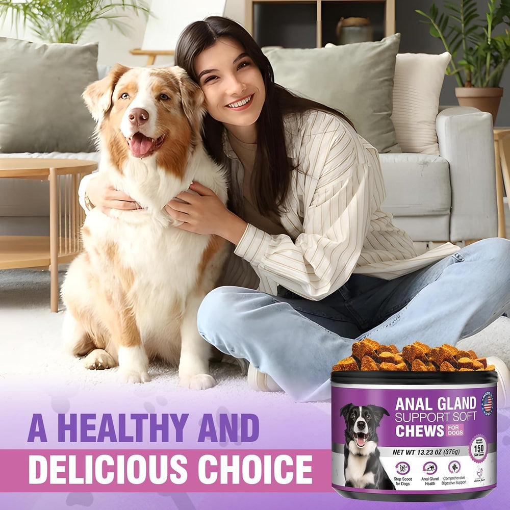 TTIXRL Dog Anal Gland Soft Chews Chicken Flavor 150 Masticables
