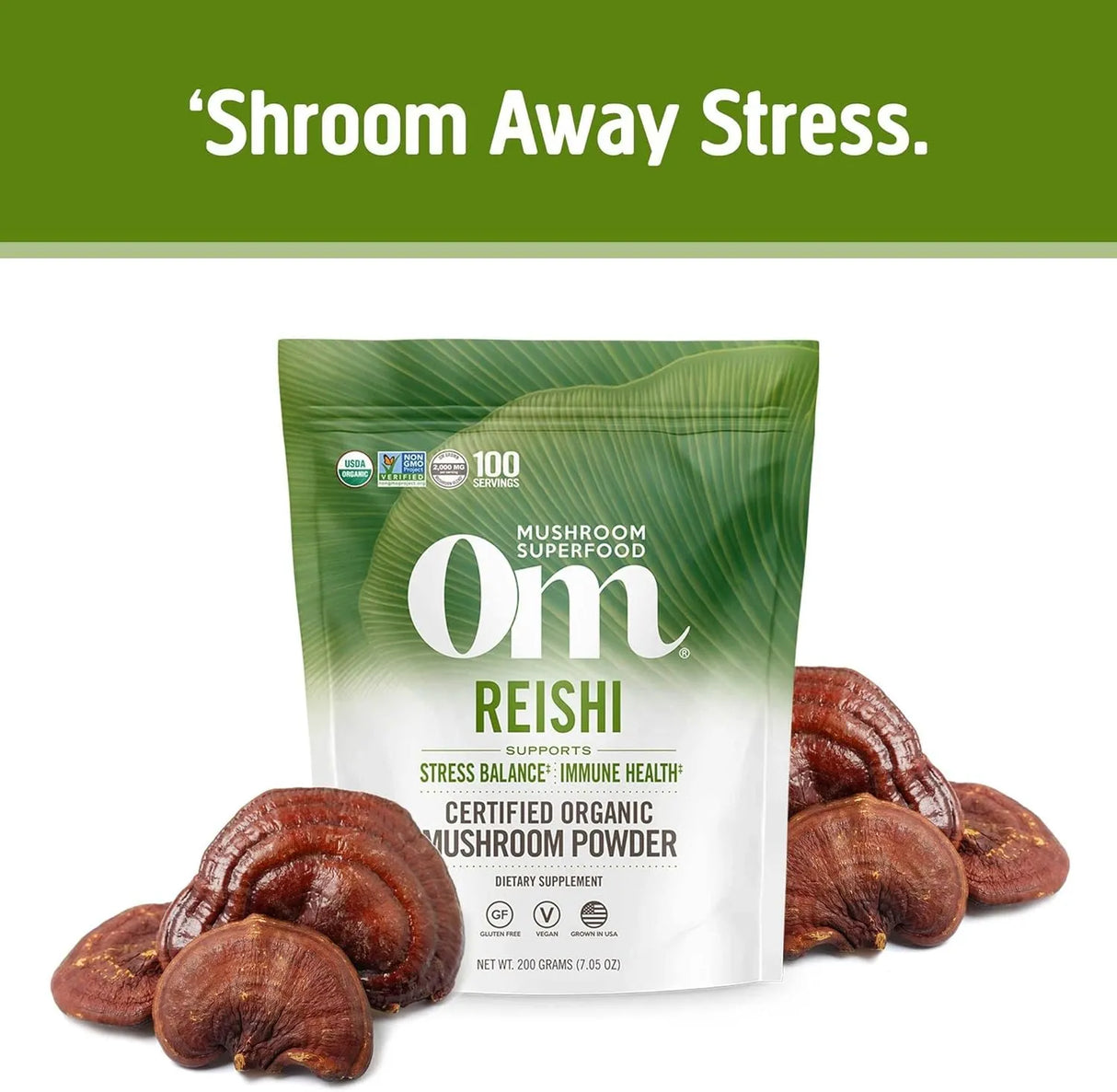 OM - Om Mushroom Superfood Reishi Organic Mushroom Powder 200Gr. - The Red Vitamin MX - Suplementos Alimenticios - {{ shop.shopifyCountryName }}