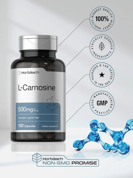 HORBAACH - Horbaach L-Carnosine 500Mg. 120 Capsulas - The Red Vitamin MX - Suplementos Alimenticios - {{ shop.shopifyCountryName }}