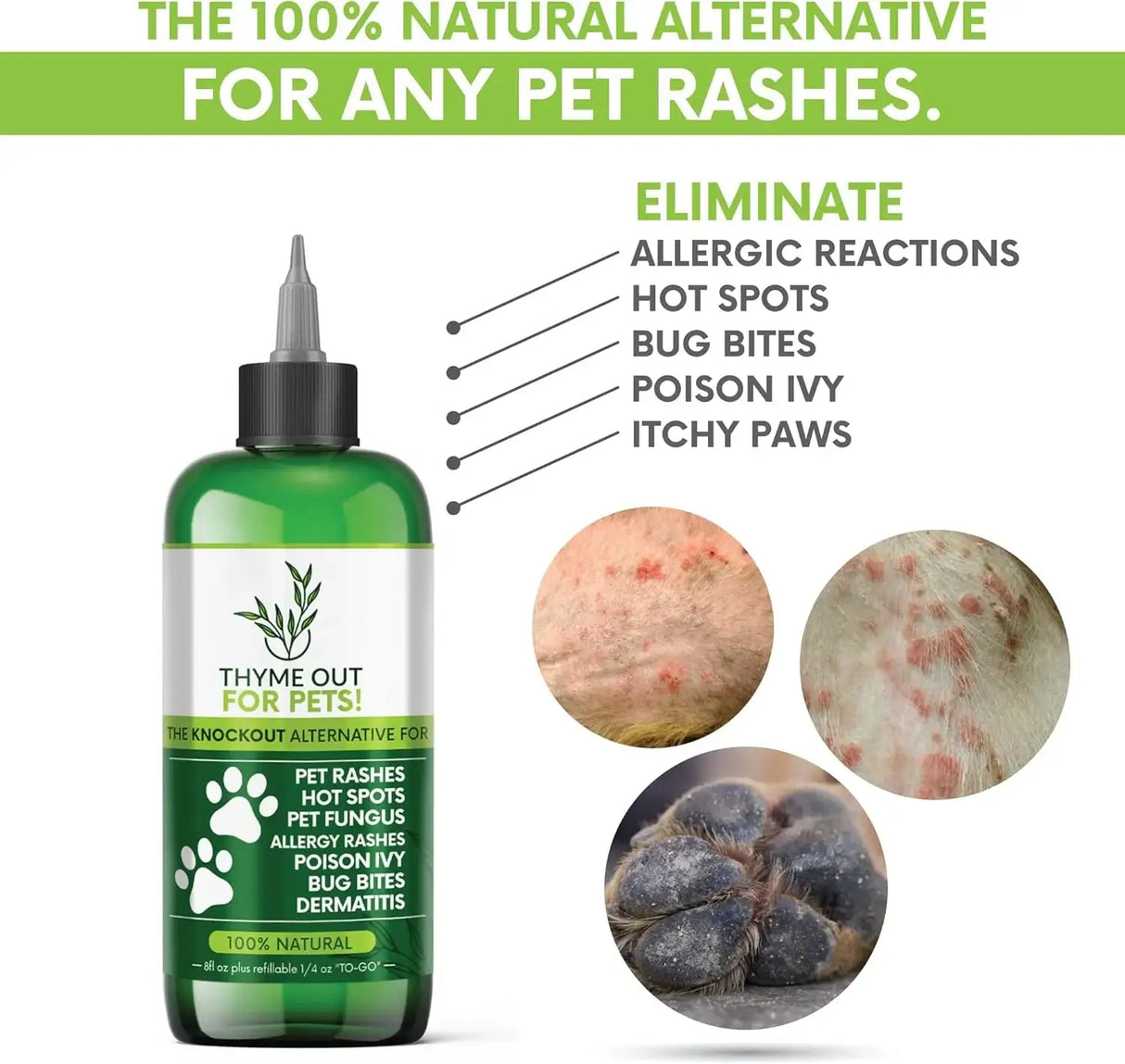 THYME OUT - Thyme Out Natural Dog and Cat Itch Relief & Skin Treatment 8 Fl.Oz. - The Red Vitamin MX - Remedios Para La Picazón De Perros - {{ shop.shopifyCountryName }}