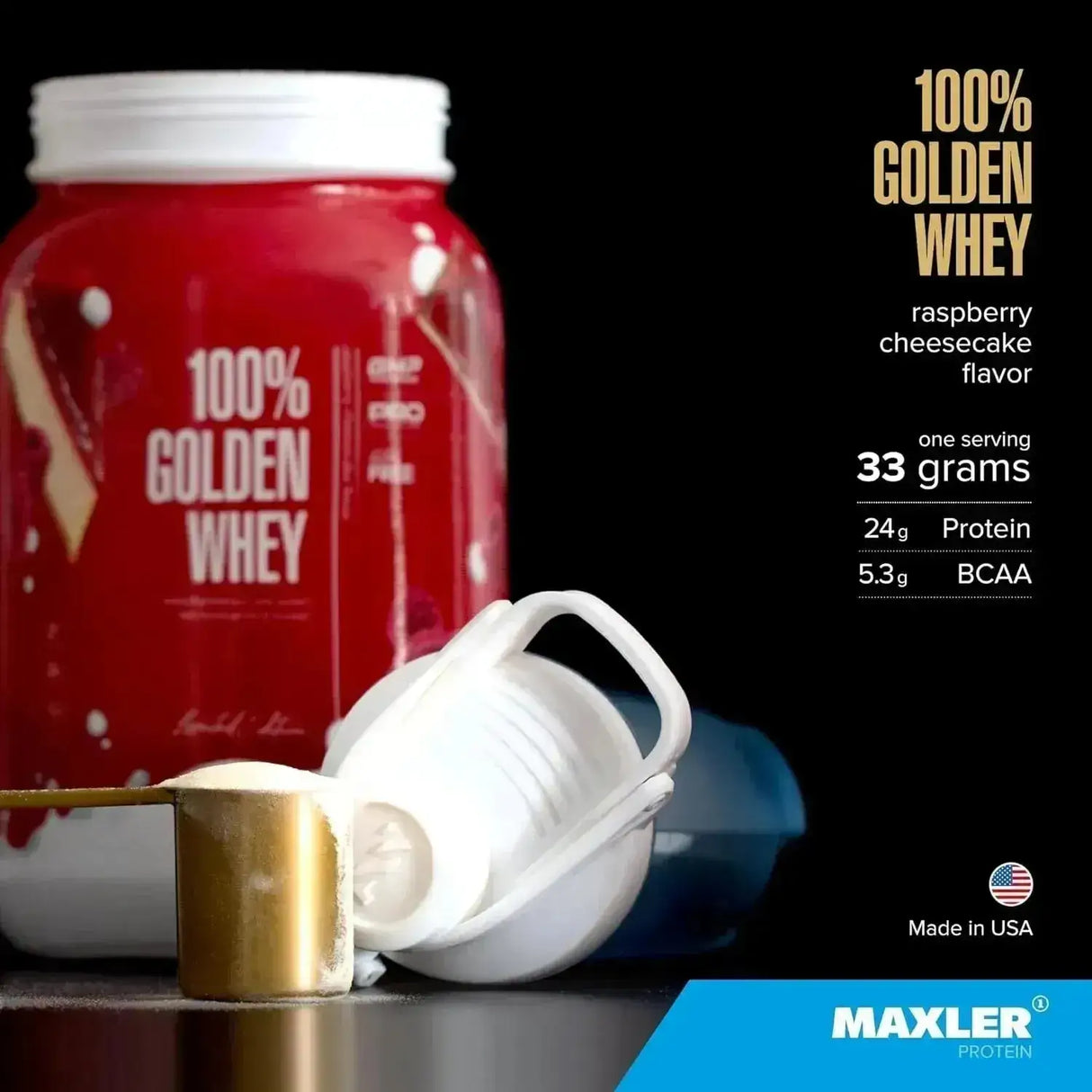 MAXLER - Maxler 100% Golden Whey Protein Raspberry Cheesecake 907Gr. - The Red Vitamin MX - Suplementos Alimenticios - {{ shop.shopifyCountryName }}