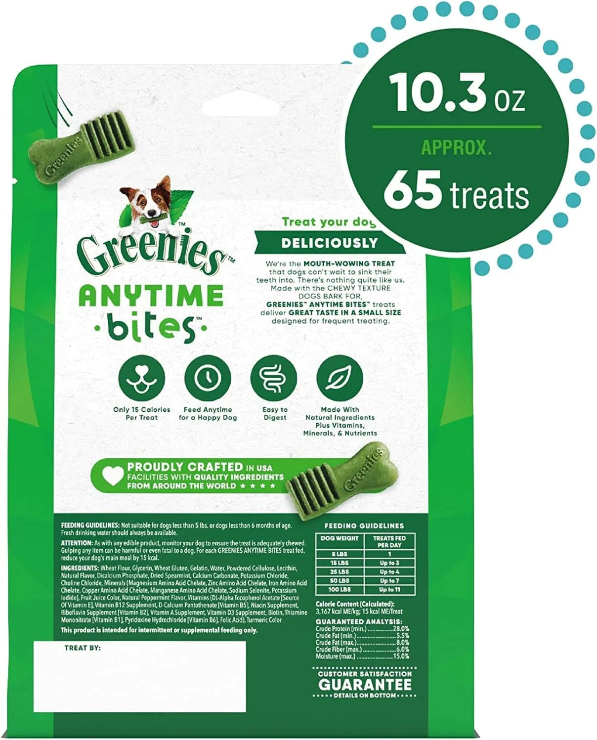 GREENIES - Greenies Anytime Bites Dog Treats Mint Flavor 292Gr. - The Red Vitamin MX - Cuidado Dental Para Perros - {{ shop.shopifyCountryName }}
