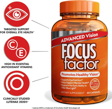 FOCUS FACTOR - Focus Factor Advanced Vision Formula 60 Capsulas - The Red Vitamin MX - Suplementos Alimenticios - {{ shop.shopifyCountryName }}