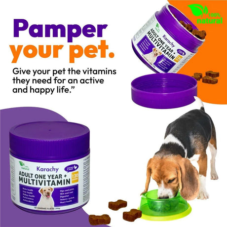 KARACHY - Karachy Multivitamins for Adult Dogs 120 Tabletas Masticables - The Red Vitamin MX - Multivitamínicos Para Perros - {{ shop.shopifyCountryName }}