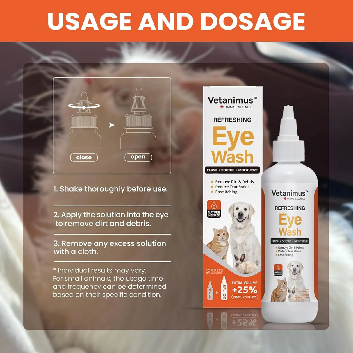 VETANIMUS - Vetanimus Dog Eye Drops 150Ml. - The Red Vitamin MX - Cuidado De Los Ojos De Los Perros - {{ shop.shopifyCountryName }}