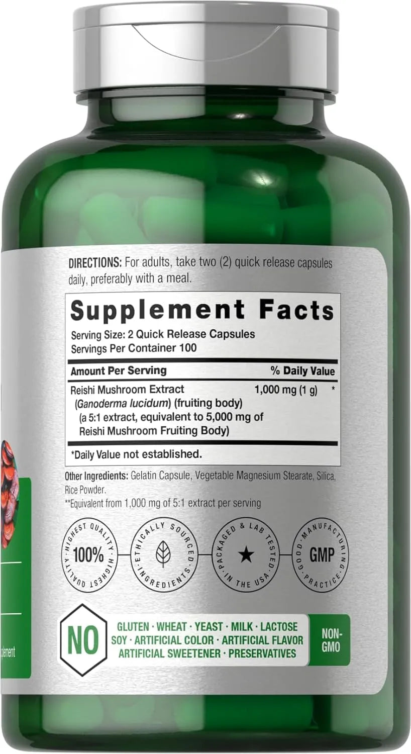 HORBAACH - Horbaach Reishi Mushroom 200 Capsulas - The Red Vitamin MX - Suplementos Alimenticios - {{ shop.shopifyCountryName }}