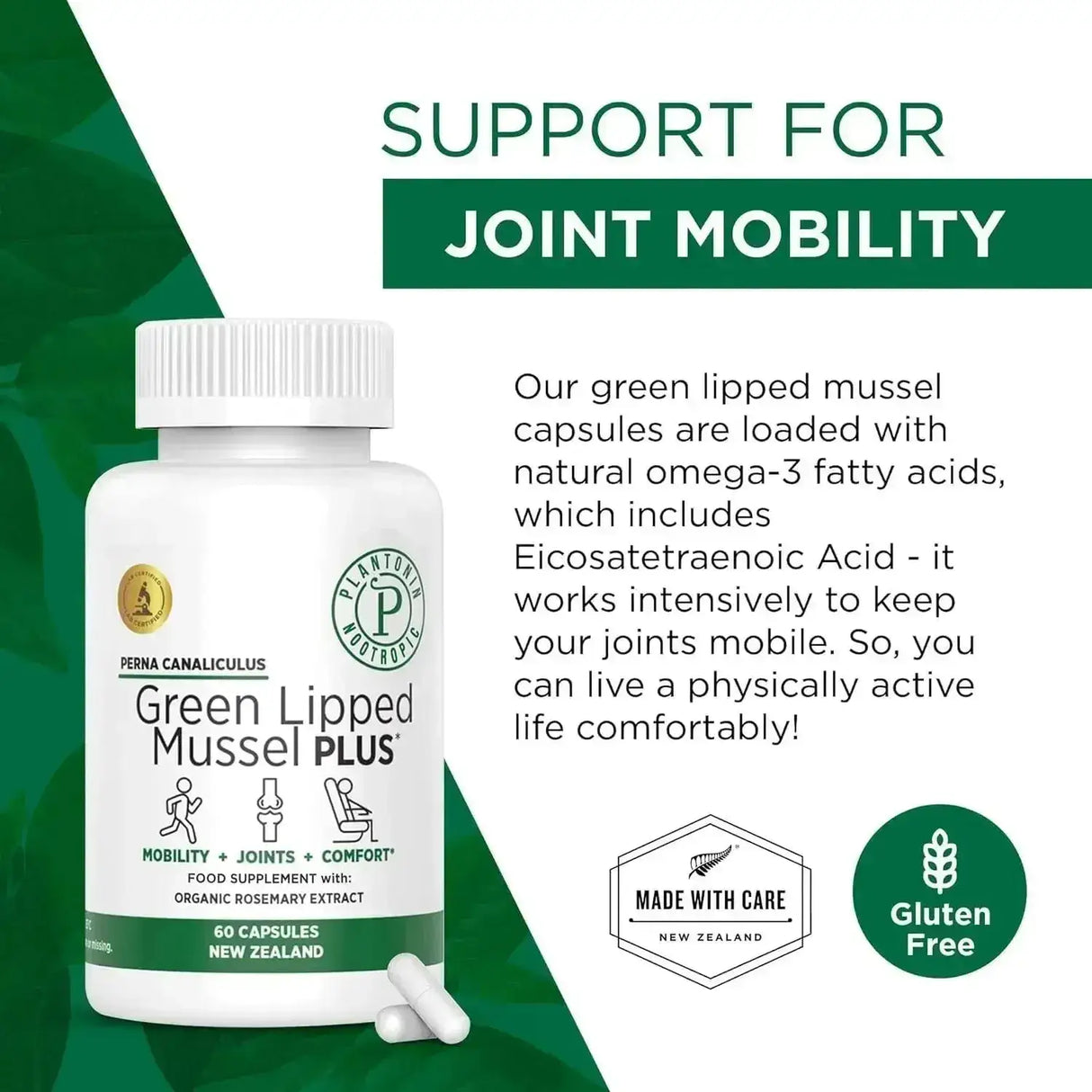 PLANTONIN - Plantonin New Zealand Green Lipped Mussel 60 Capsulas - The Red Vitamin MX - Suplementos Alimenticios - {{ shop.shopifyCountryName }}