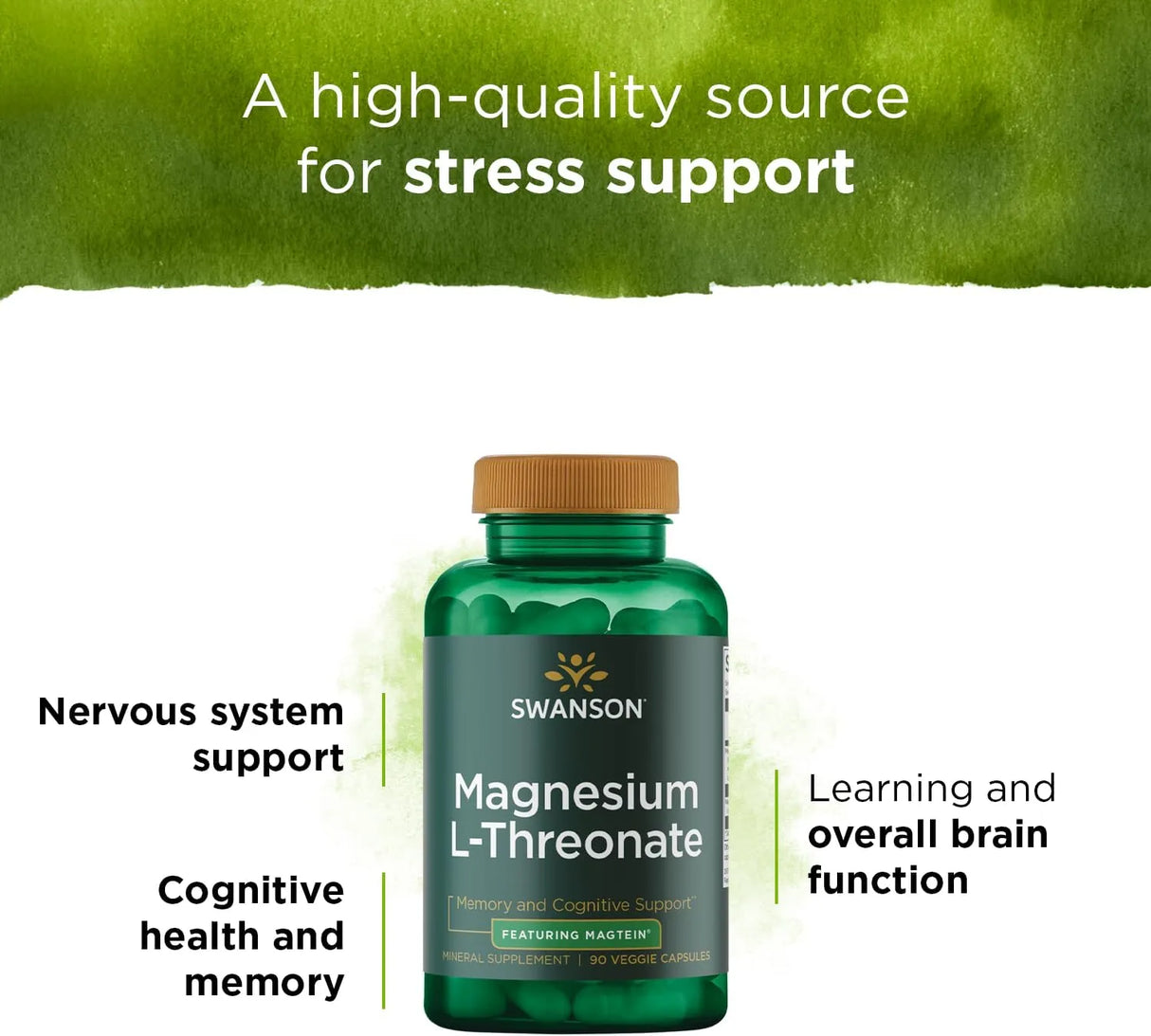 SWANSON - Swanson Magnesium L-Threonate 90 Capsulas - The Red Vitamin MX - Suplementos Alimenticios - {{ shop.shopifyCountryName }}